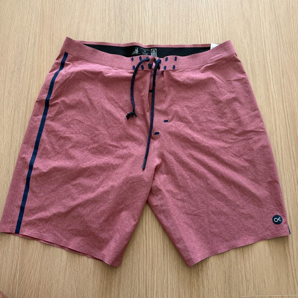 Men's Outerknown Apex Board Shorts 9" Size 36 Red